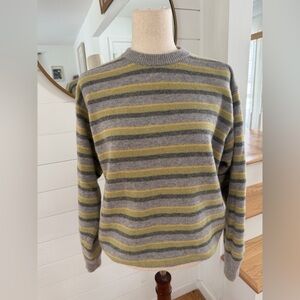 Vintage 90s Barneys New York Wool Striped Sweater, Fisherman Core - Large